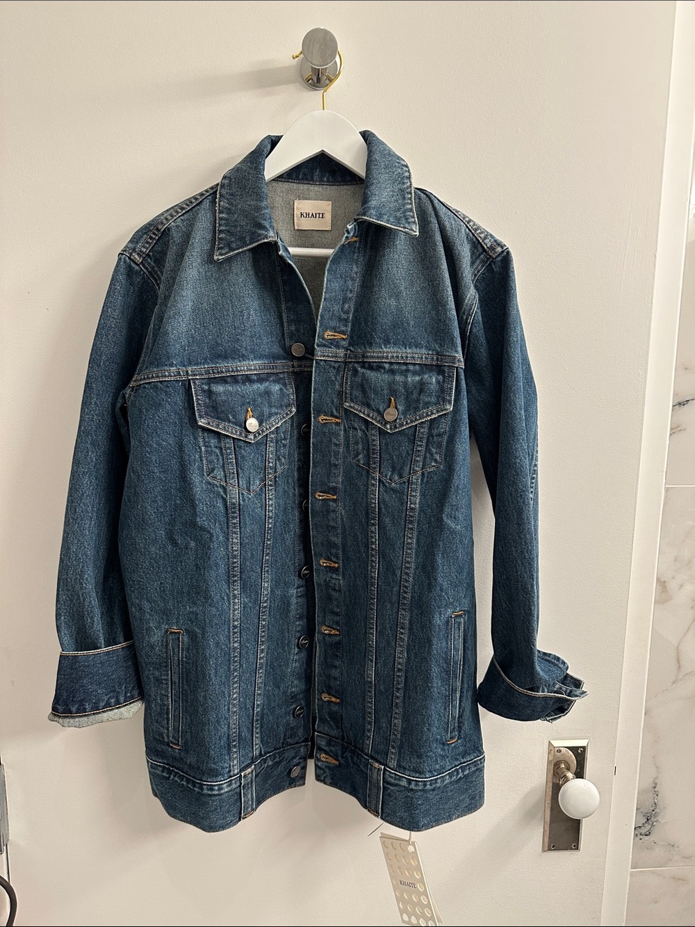 KHAITE Indigo Oversized Denim Jacket